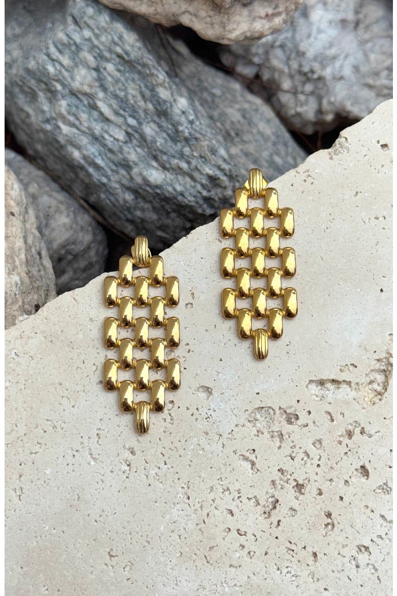 Tarnish Resistant Chandelier Earrings, Alternate, color, GOLD