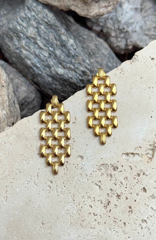 Adornia Tarnish Resistant Chandelier Earrings In Gold