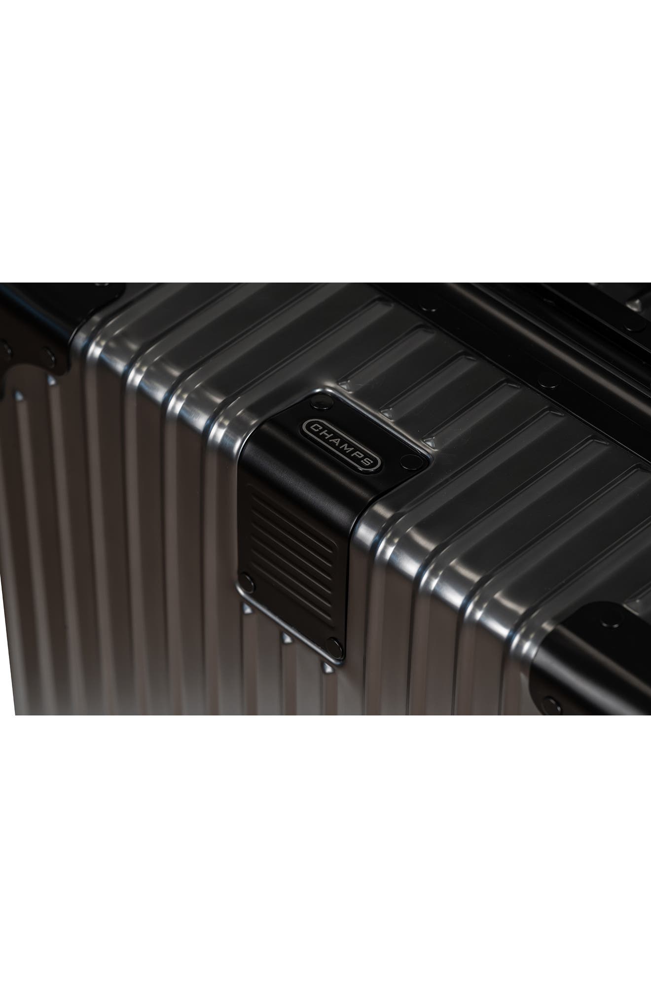 CHAMPS Aluminum Hardside Spinner Suitcase Carry-On, Alternate, color, Grey