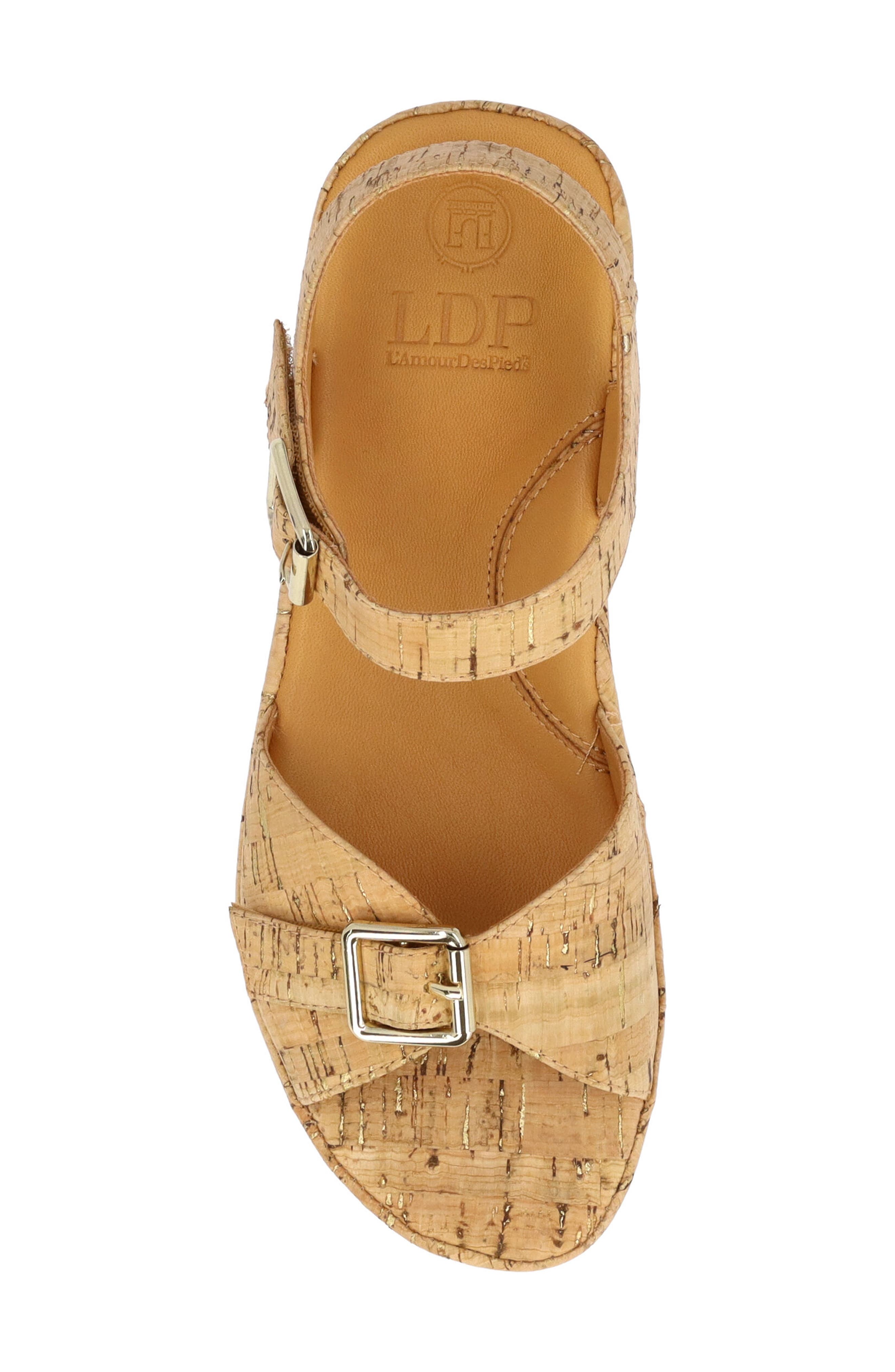 Vardant Platform Sandal, Alternate, color, NATURAL/ GOLD