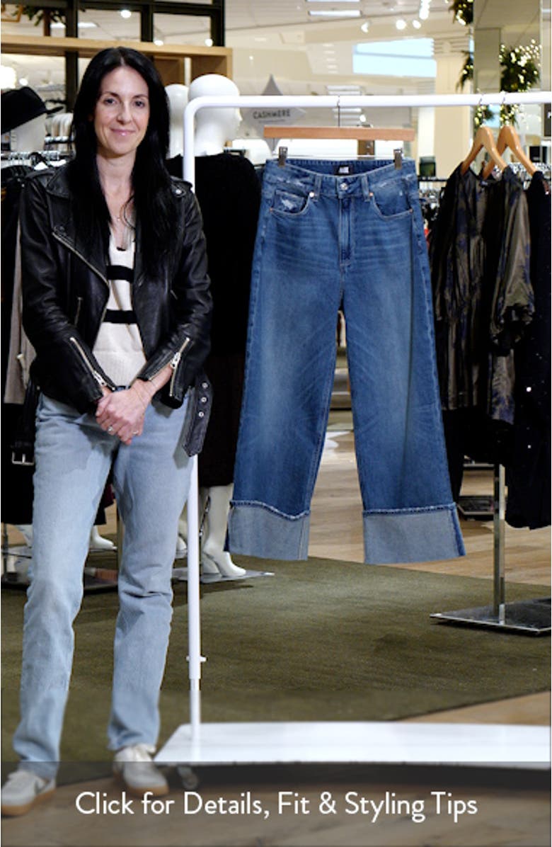 Sasha Cuffed High Waist Ankle Wide Leg Jeans, sales video thumbnail