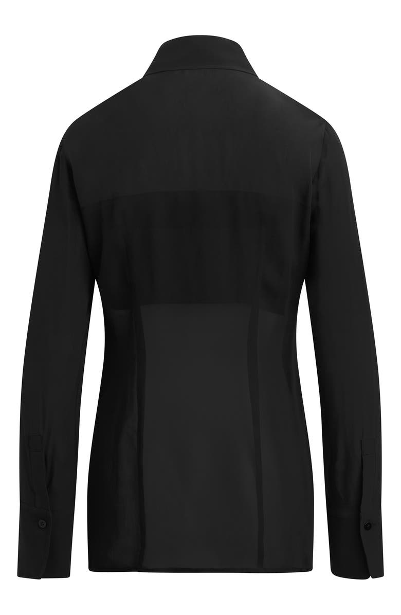 Favorite Daughter The Sheer Sophistication Button-Up Shirt, Alternate, color, Black