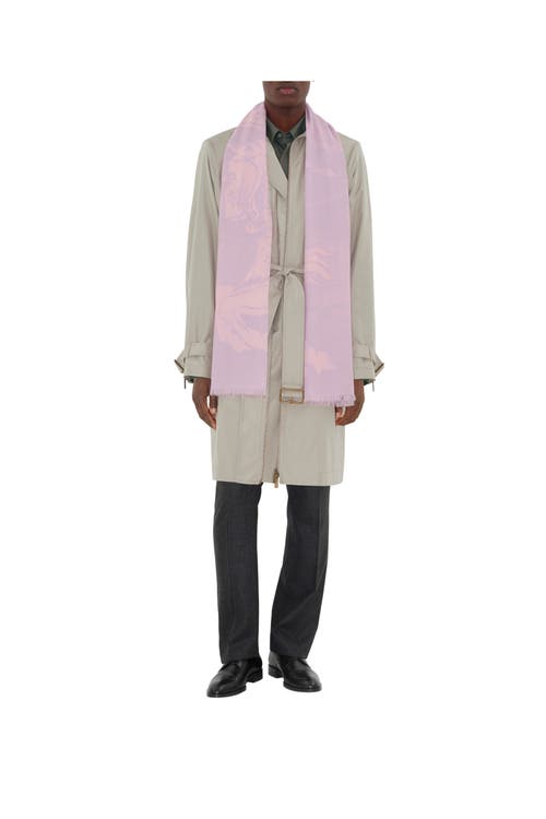 Burberry Wide Ekd Wool Scarf