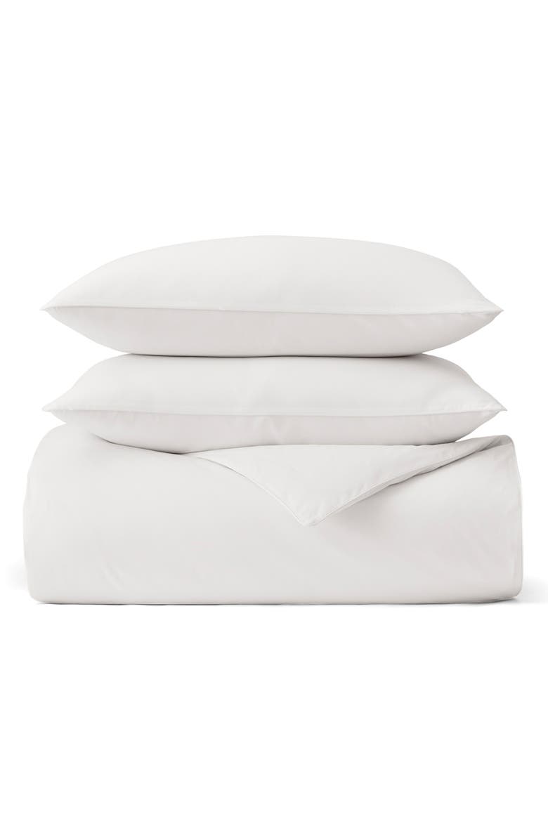 Boll & Branch Signature Piped Edge Duvet Set, Main, color, White/ White