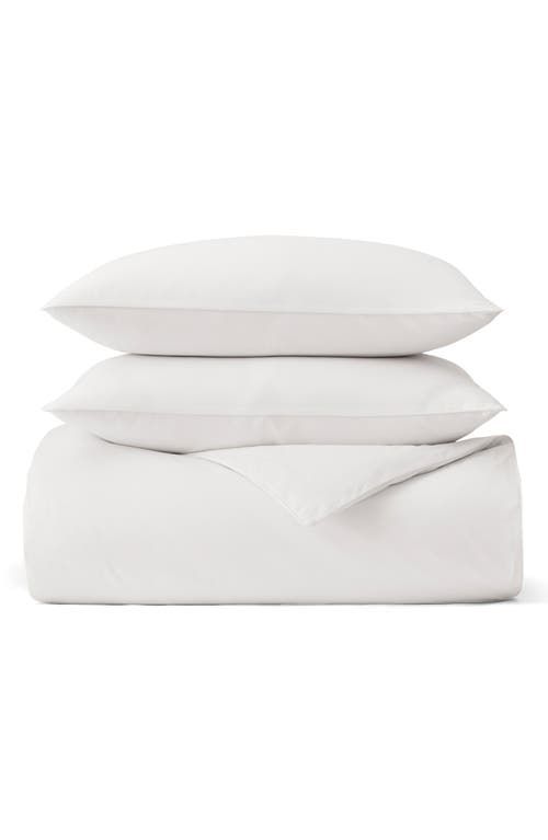 Boll & Branch Signature Piped Edge Duvet Set In White
