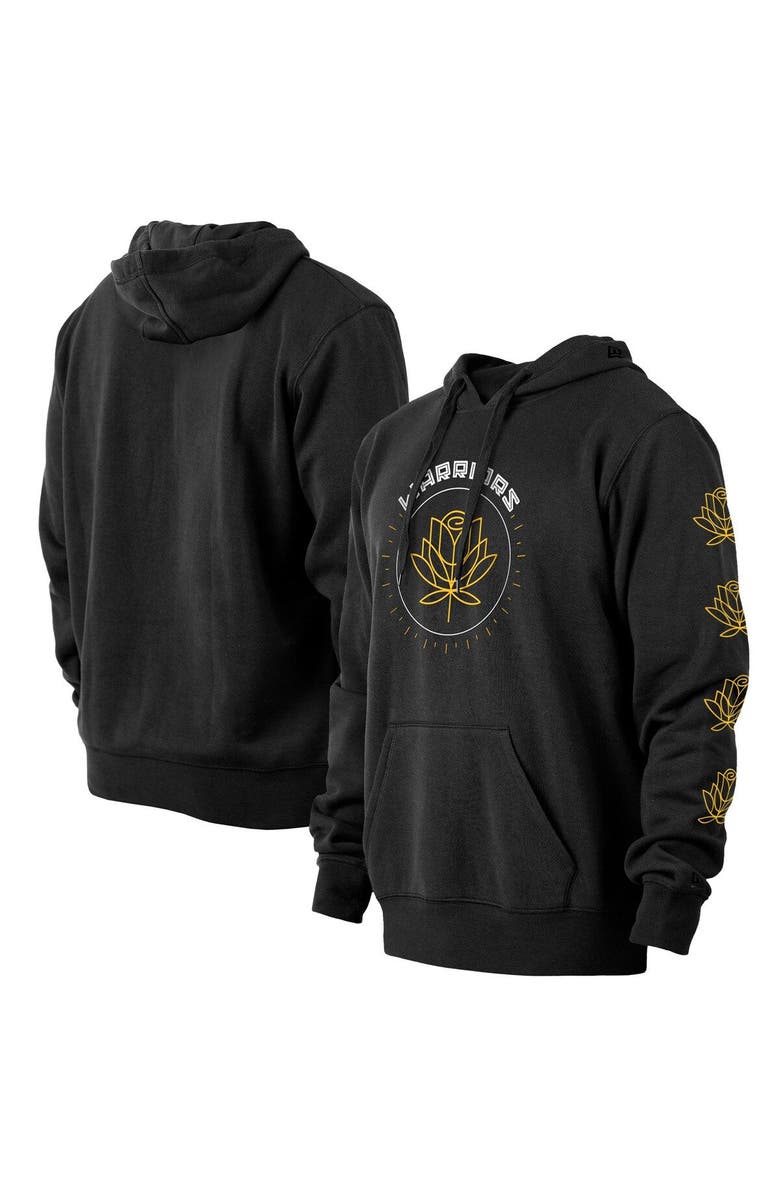 New Era Men's New Era Black Golden State Warriors 2022/23 City Edition Big & Tall Pullover Hoodie, Main, color,