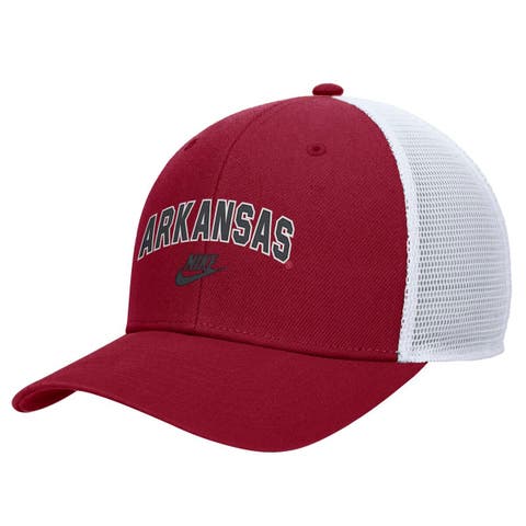 Men's Nike Cardinal Arkansas Razorbacks Vintage Arch Rise Performance Trucker Adjustable Hat