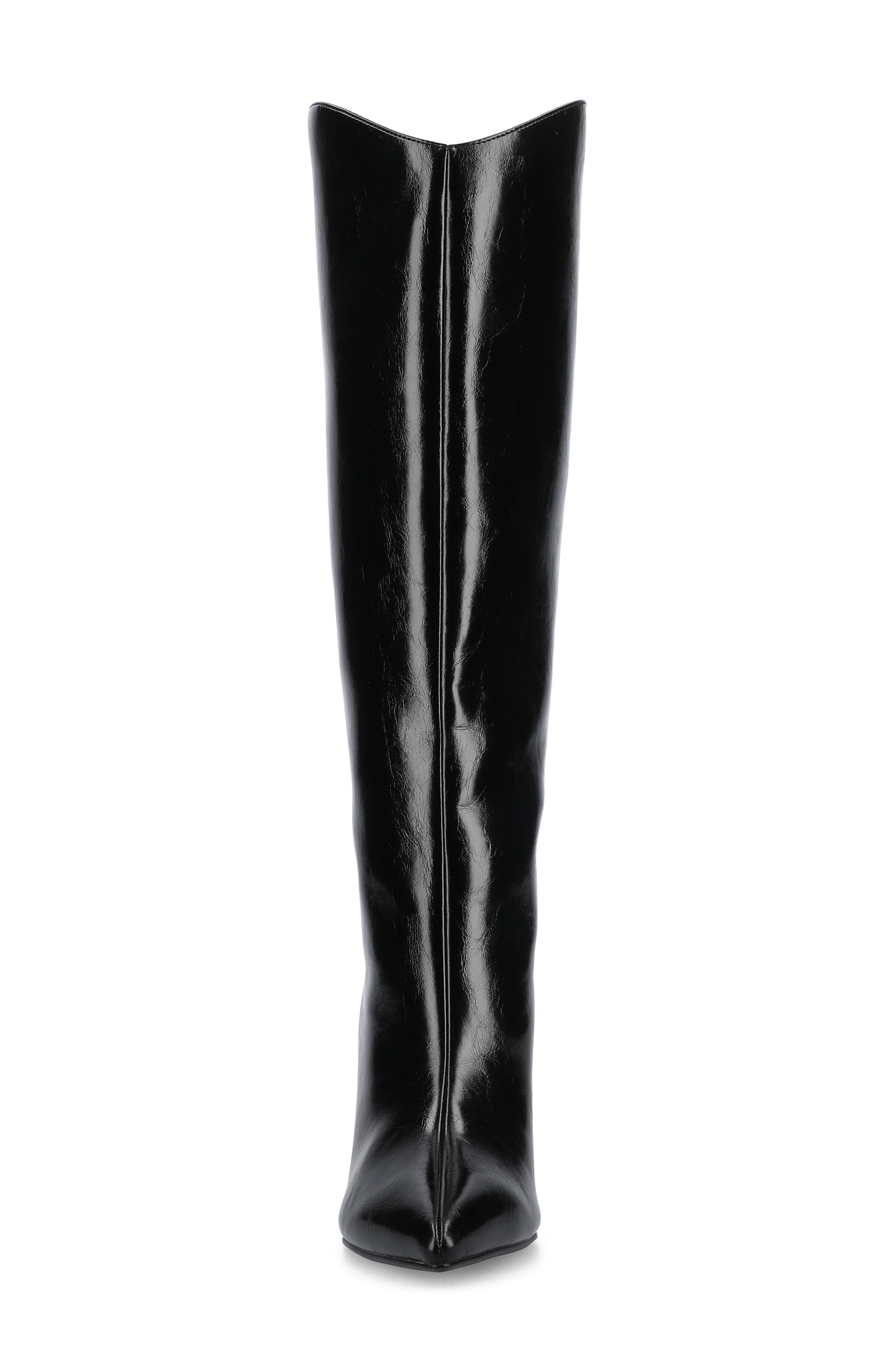 Journee Collection Rehela Boot - Wide Width & Wide Calf, Alternate, color, Black Patent