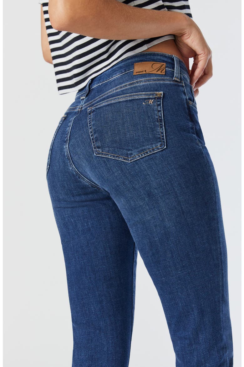 Kathleen Mid Waist Slim Boyfriend Jeans, Alternate, color, MID FEATHER BLUE