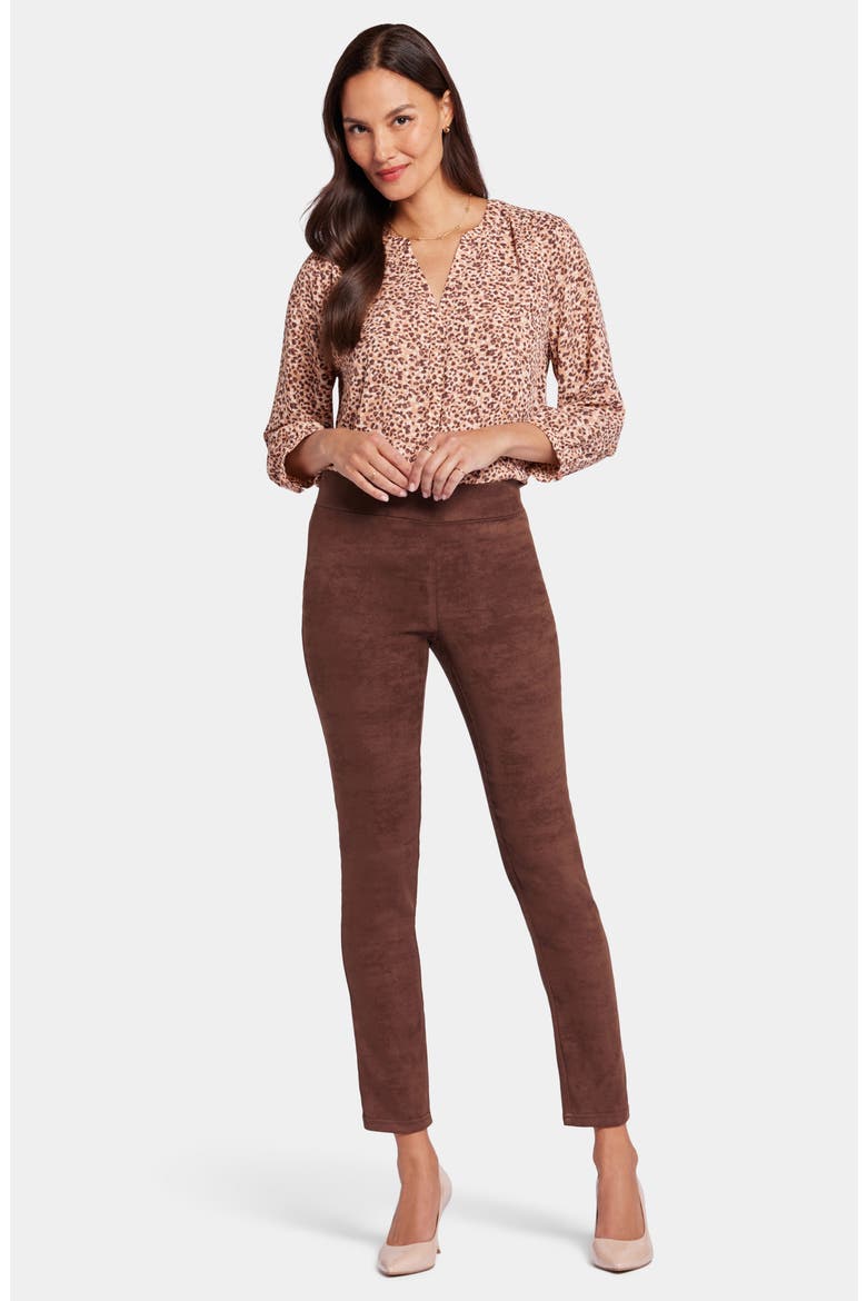 Faux Suede Leggings, Alternate, color, DARK CHOCOLATE