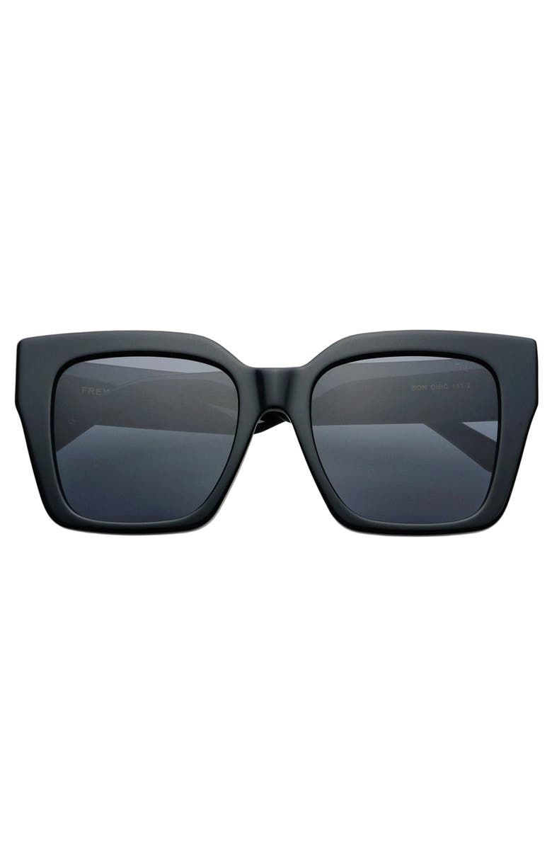FREYRS Eyewear Bon Chic Oversized Square Sunglasses, Main, color, Black