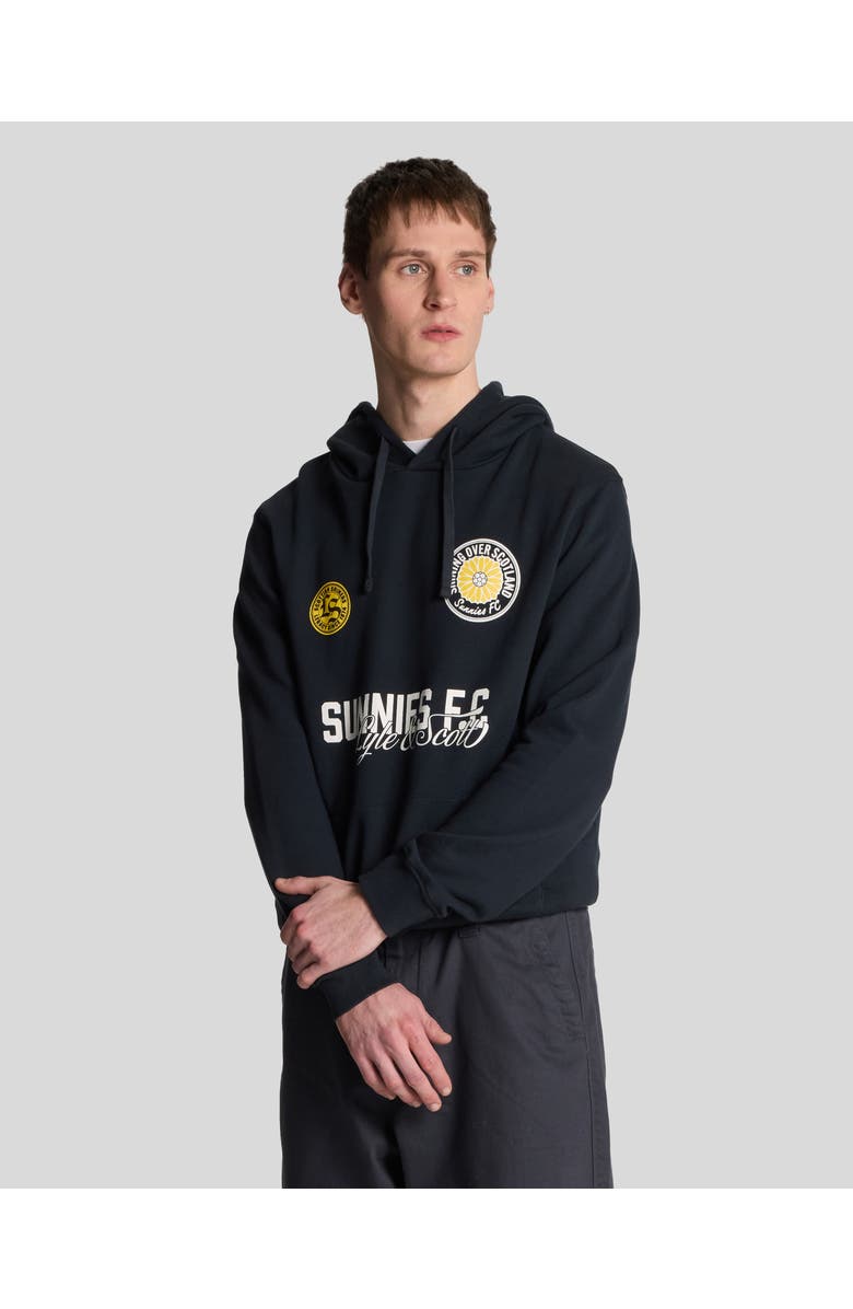 Lyle & Scott Sunnies FC Graphic Pullover Hoodie, Main, color, Dark Navy