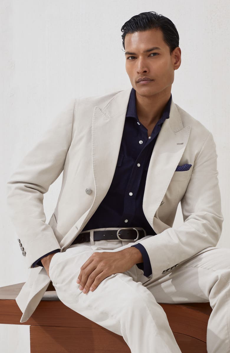 Brunello Cucinelli Shirt with snaps, Alternate, color, Navy Blue