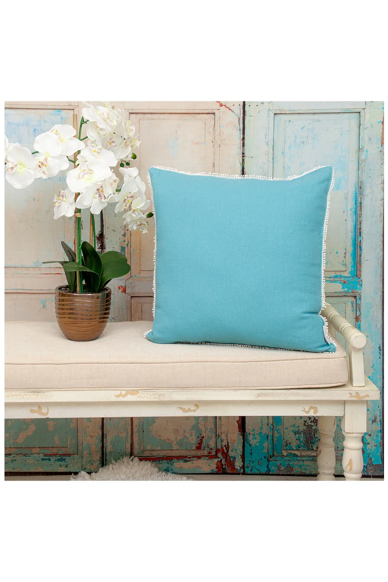 Crochet Dot Throw Pillow, Alternate, color, BLUE