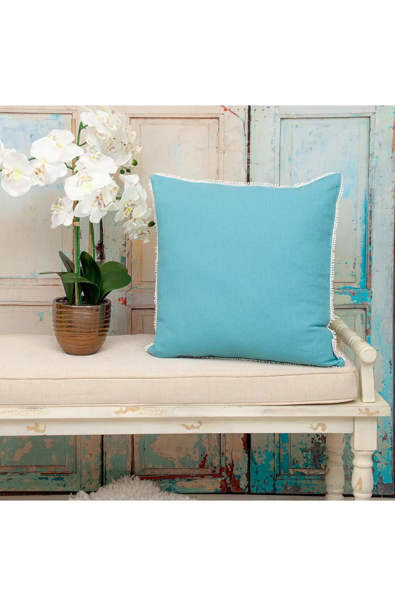 PARKLAND COLLECTION Crochet Dot Throw Pillow, Alternate, color, Blue