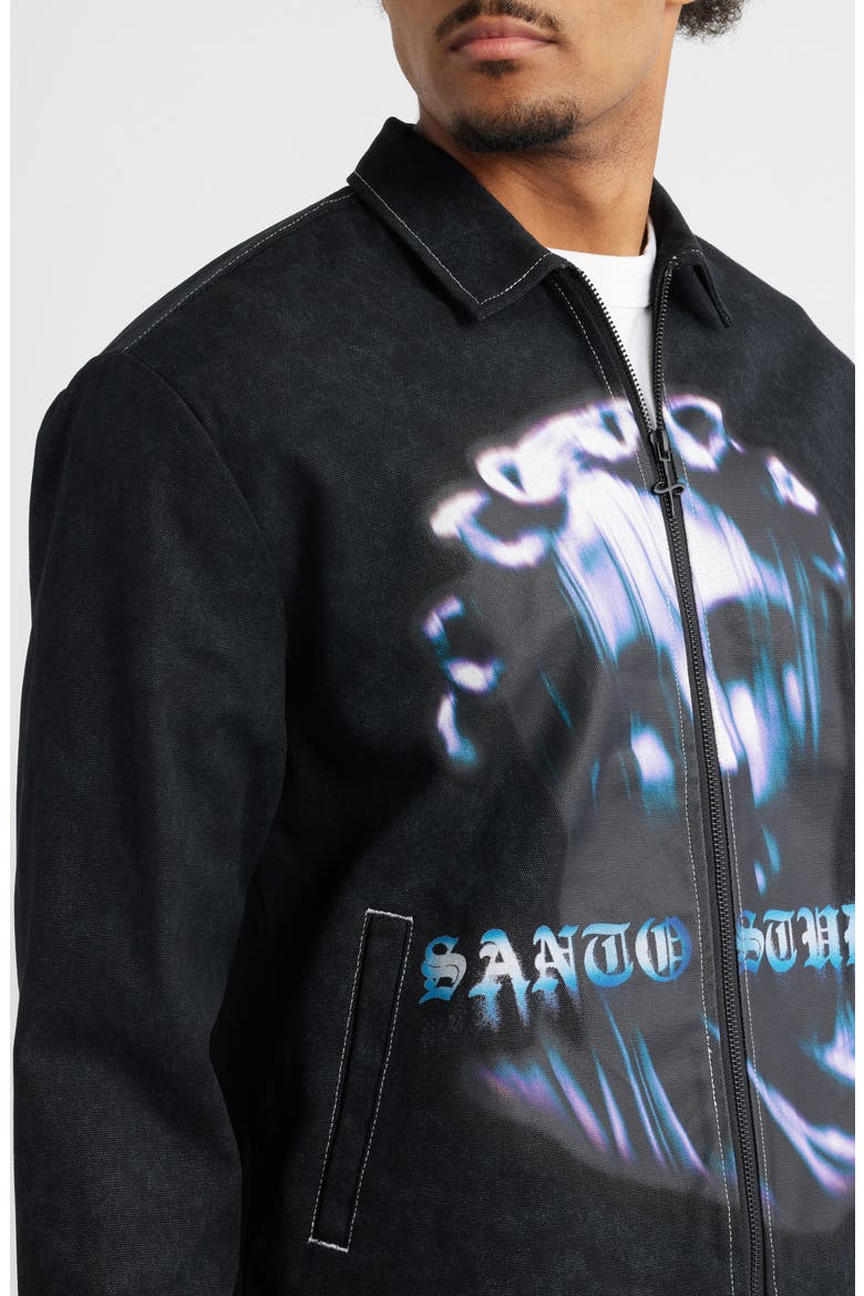 Twitch David Milano Zip-Up Shirt Jacket, Alternate, color, BLACK
