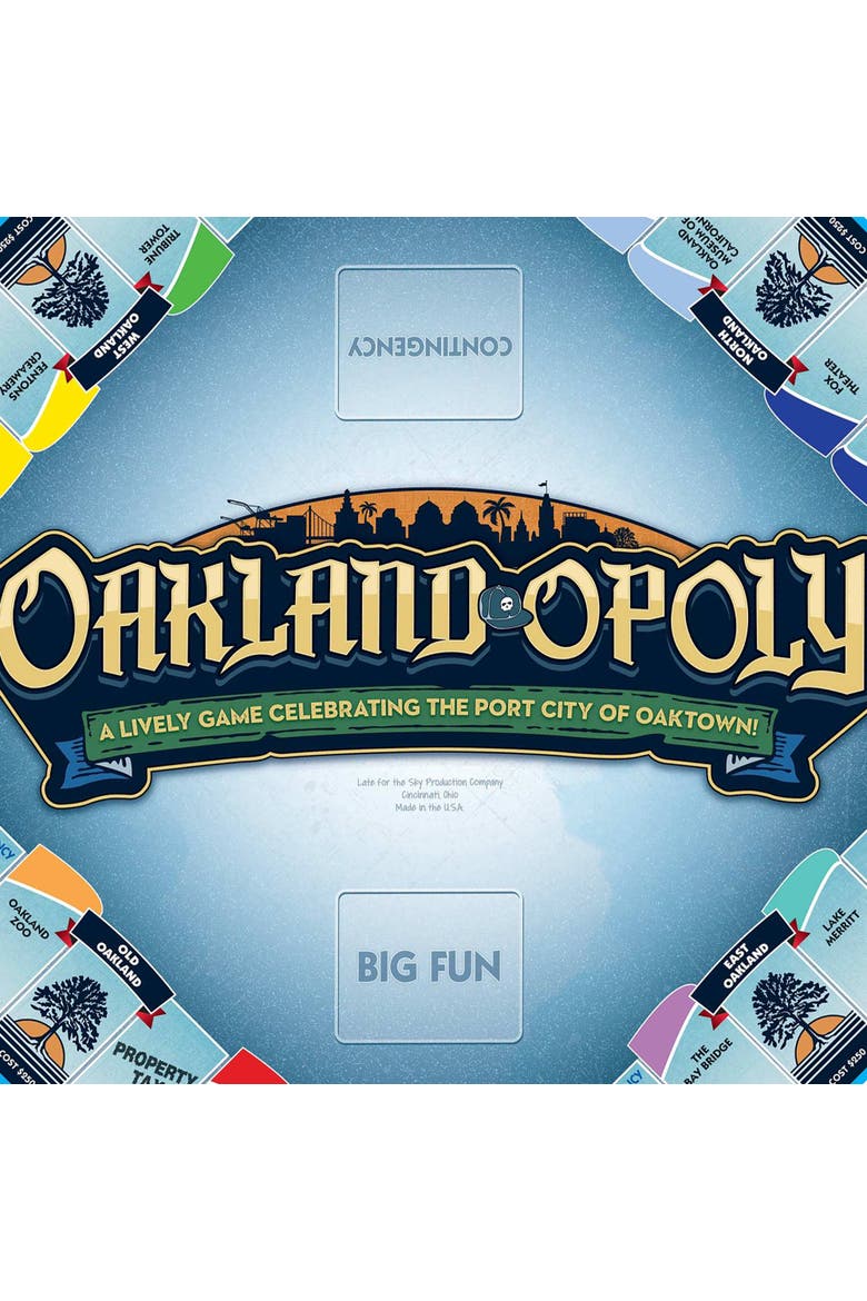 Oakland Opoly Board Game, Alternate, color, Multicolored