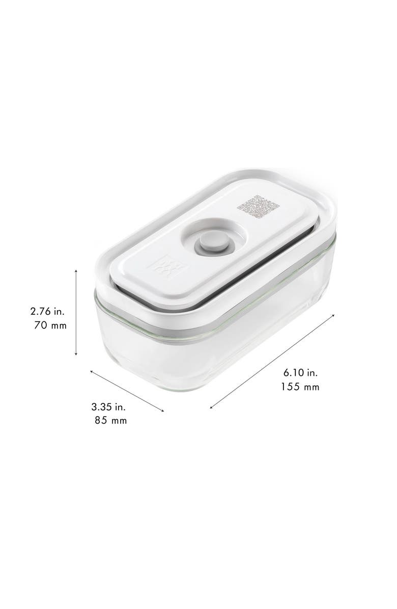 ZWILLING Fresh & Save 4-Piece Glass Container & Vacuum Pump Set, Alternate, color, Clear