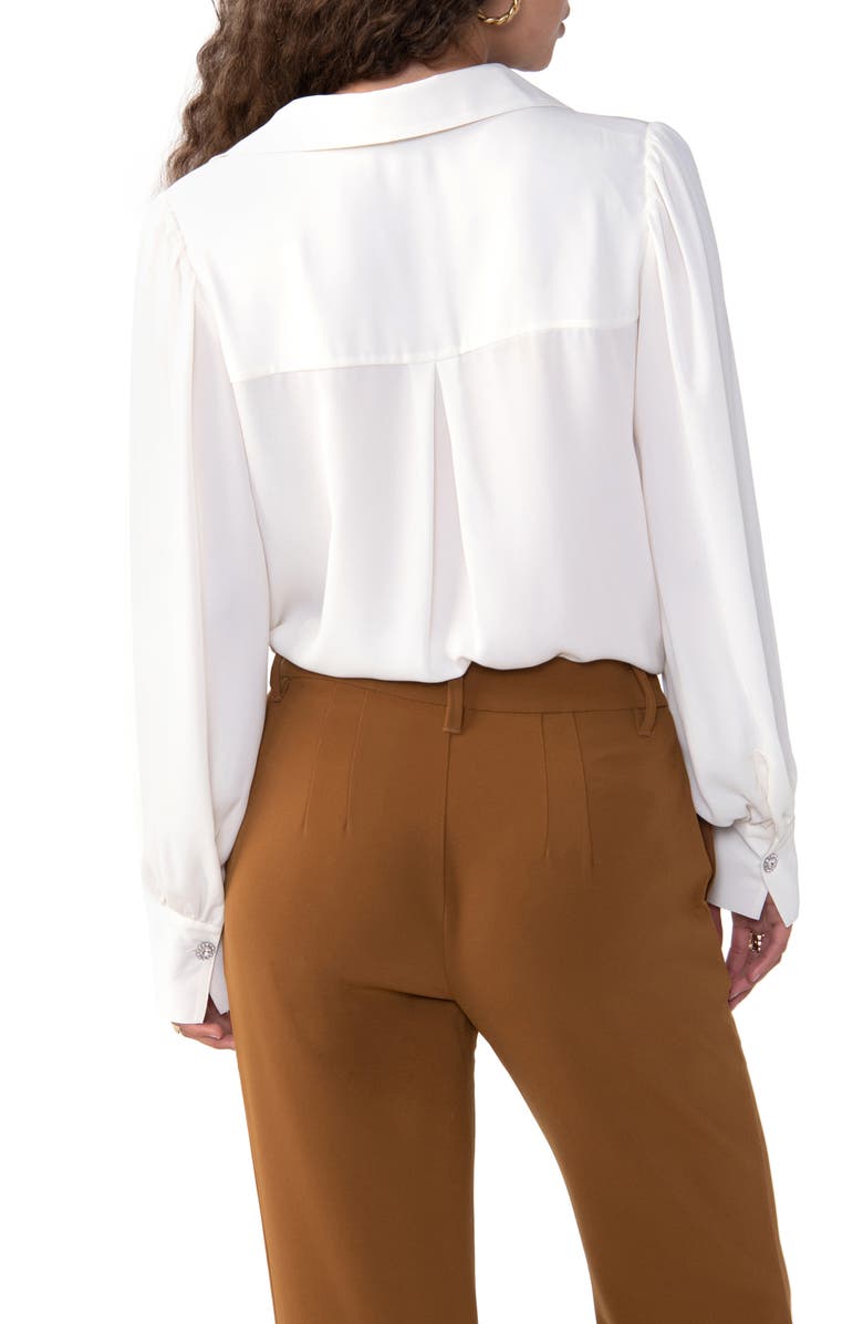Sanctuary Jewel Button Balloon Sleeve Blouse, Alternate, color,