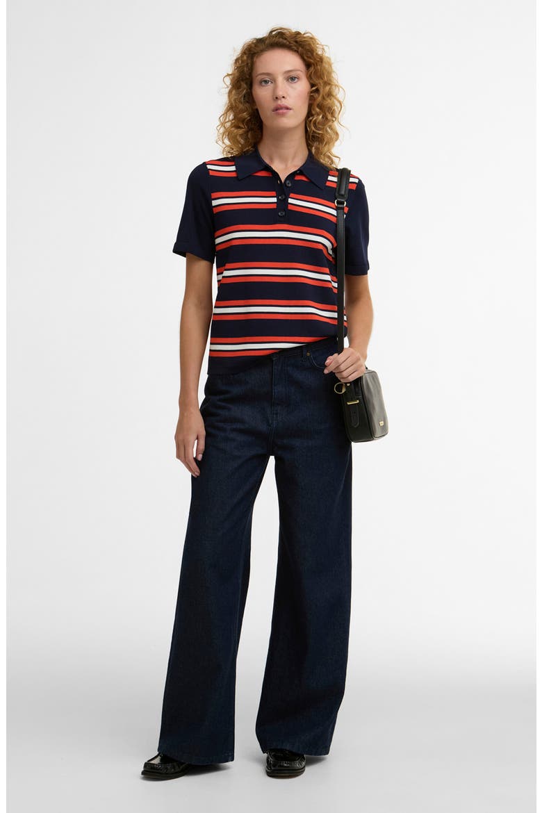 Launton Stripe Polo, Alternate, color, NAVY STRIPE