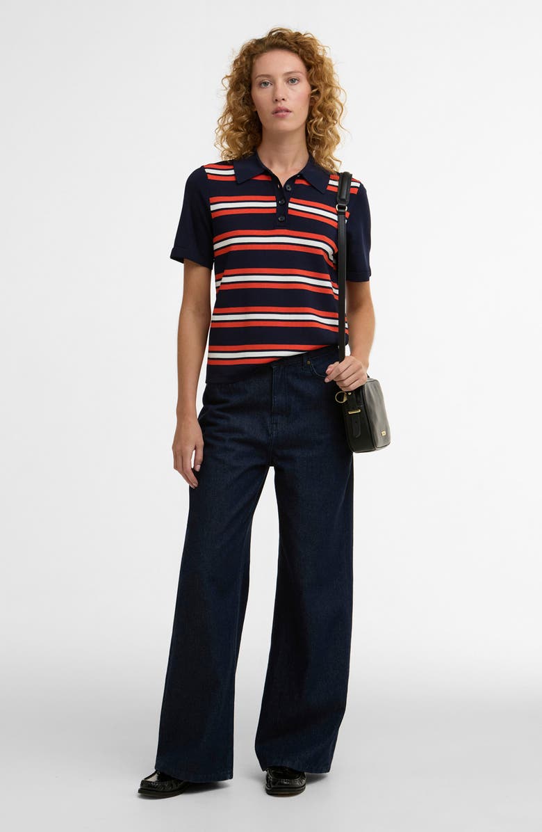 Barbour Launton Stripe Polo, Alternate, color, Navy Stripe