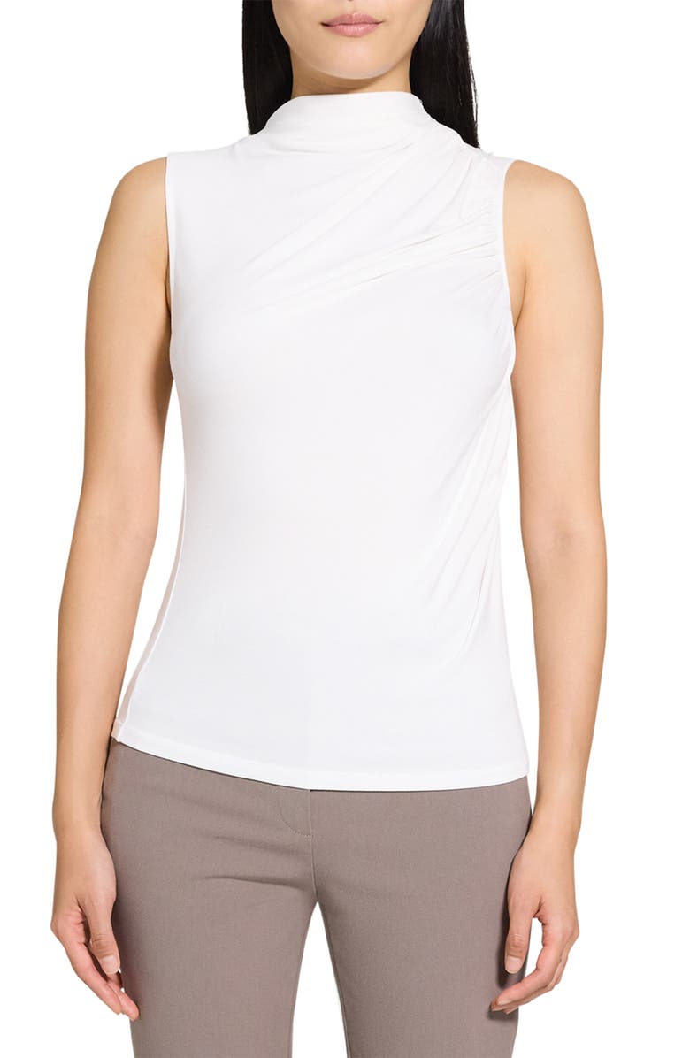Theory Cowl Neck Shell, Main, color, Ivory