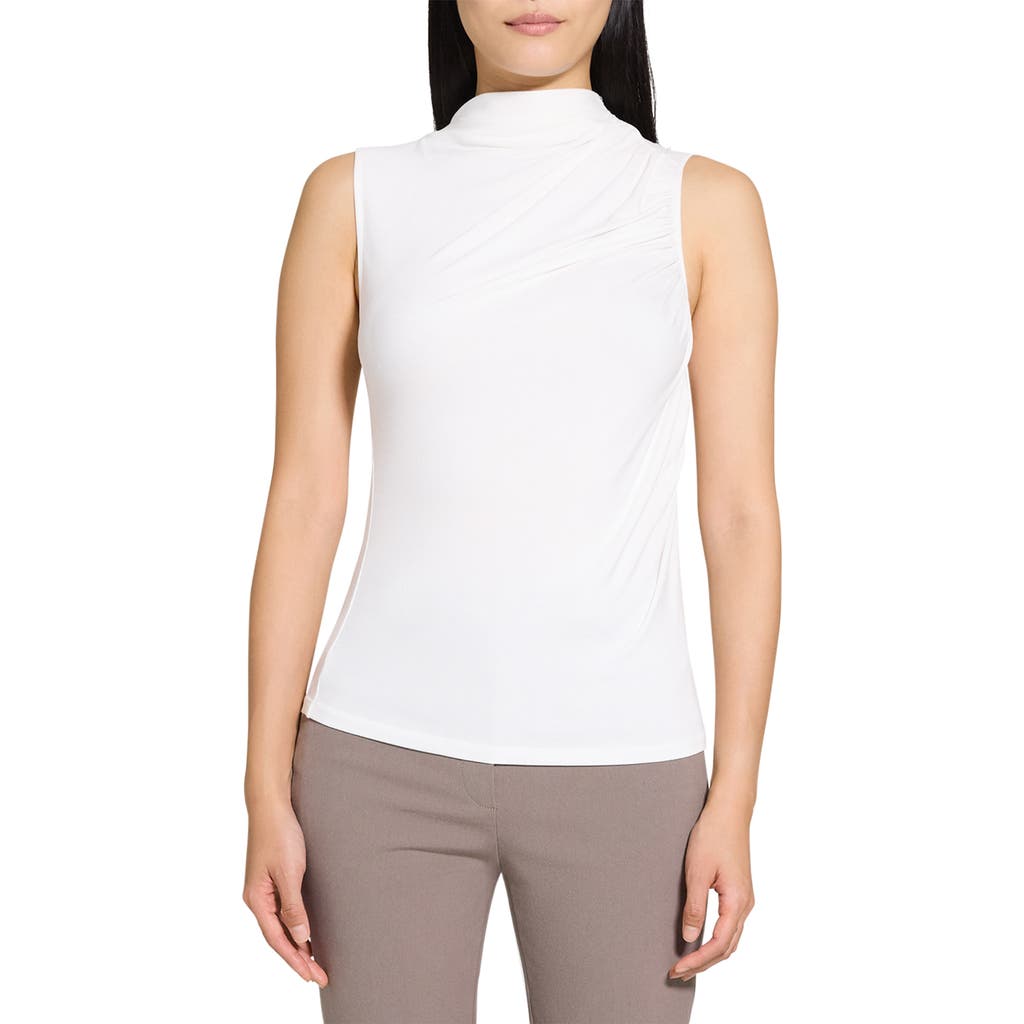 Shop Theory Cowl Neck Shell In Ivory
