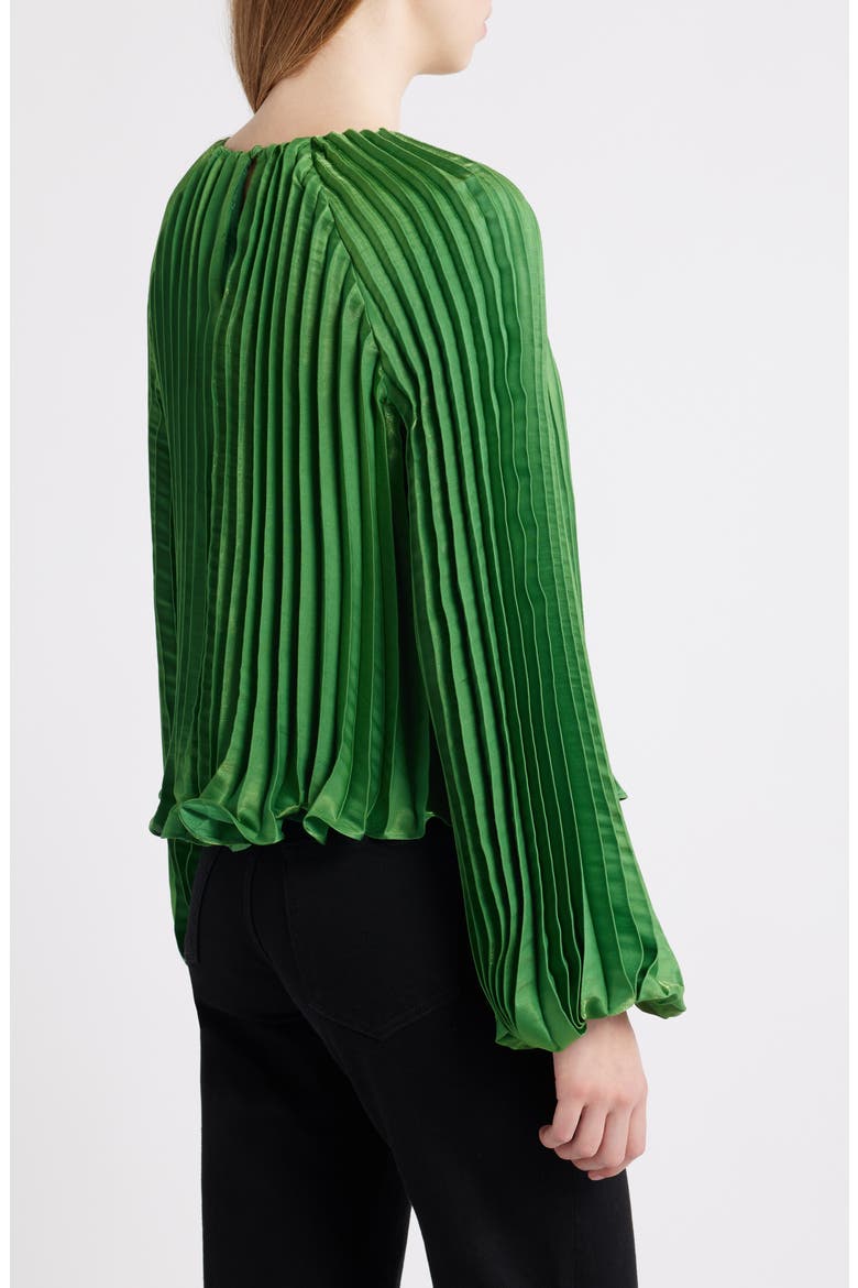 Giulia Plissé Top, Alternate, color, GREEN