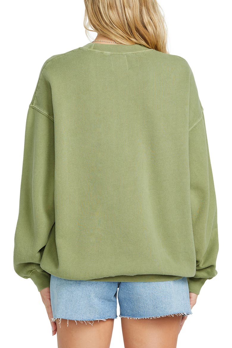 Oversize Ride in Crew Fleece Sweatshirt, Alternate, color, AVOCADO