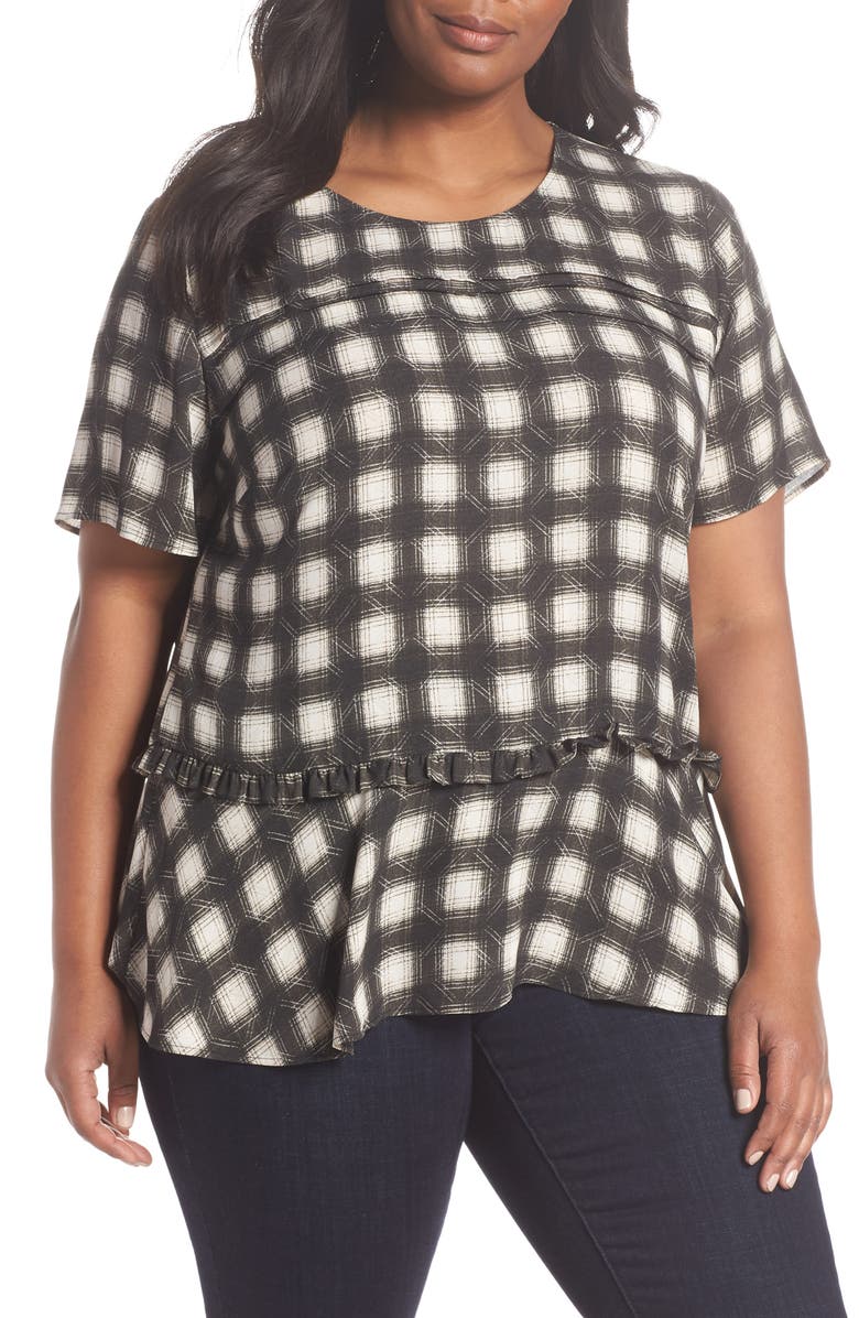 Sejour Peplum Crepe Top, Main, color, 