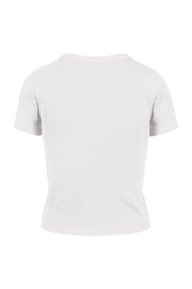 Women's '47 Sand New York Knicks Straight Cut Baby Rib T-Shirt, Alternate, color, Sand