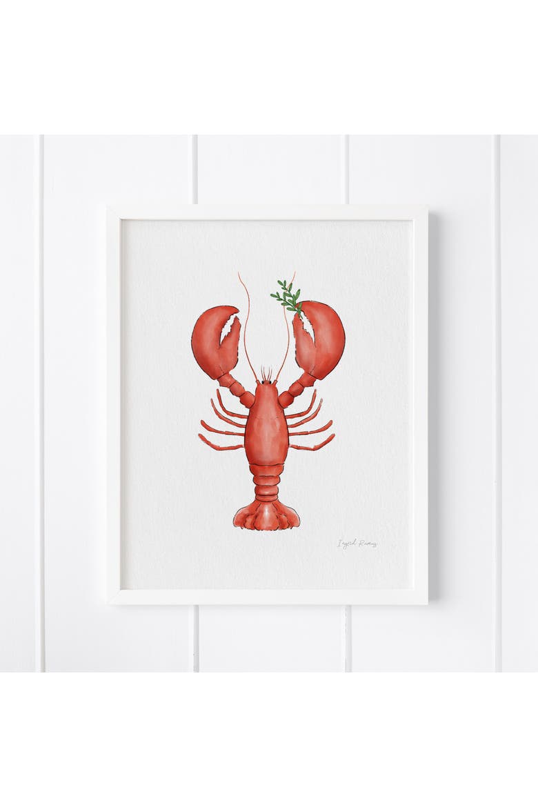 Lobstah Framed Museum Quality 8" x 10" Art Print, Main, color, Multicolored