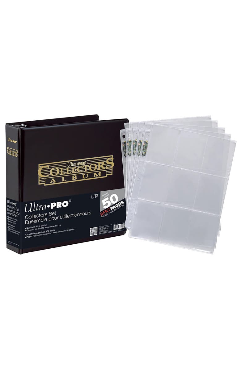 Ultra PRO Collectors Set 2" Black & Gold Foil Album & 50Ct 9Pocket, Main, color, Multicolored