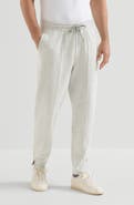 Brunello Cucinelli Cashmere double knit trousers with crête detail and elasticated zipper cuffs