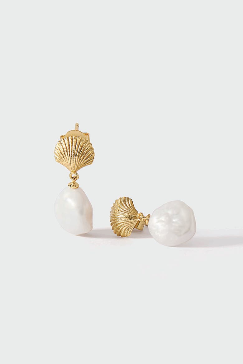 Ocean Shell Earrings, Alternate, color, Ocean Shell