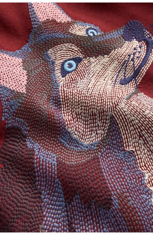 Boden Kids' Superstitch Long Sleeve Cotton T-shirt In Brown