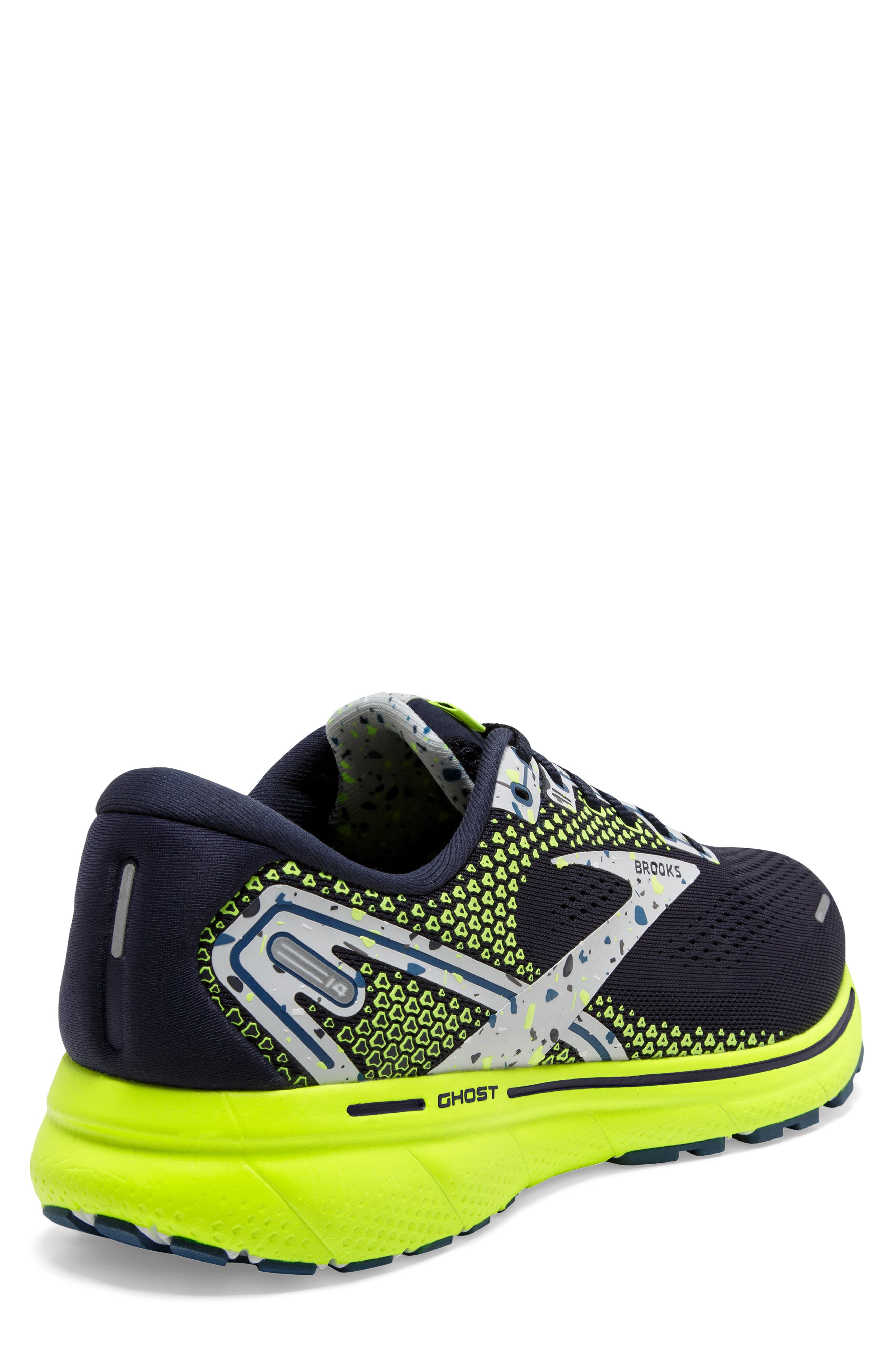 Ghost 14 Running Shoe, Alternate, color, NAVY/ YELLOW