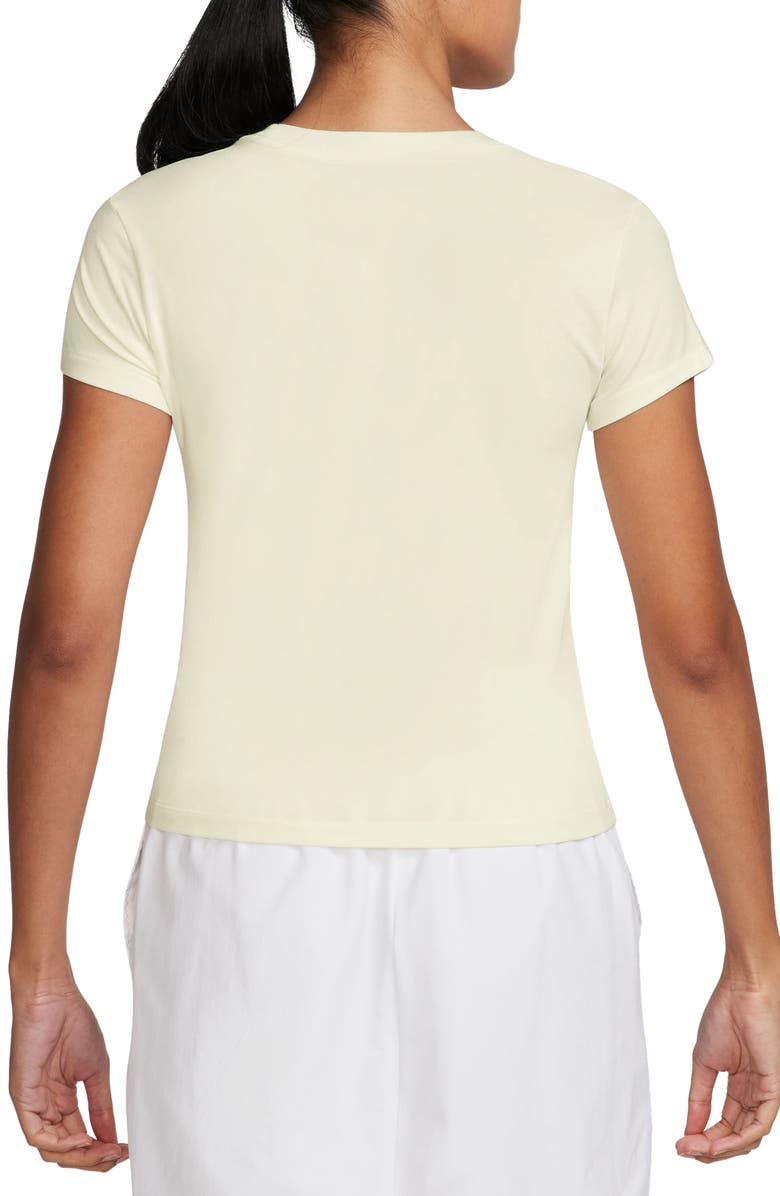 Nike Sportswear Club Chill Knit Mod Crop T-Shirt, Alternate, color, Sail/ Sail