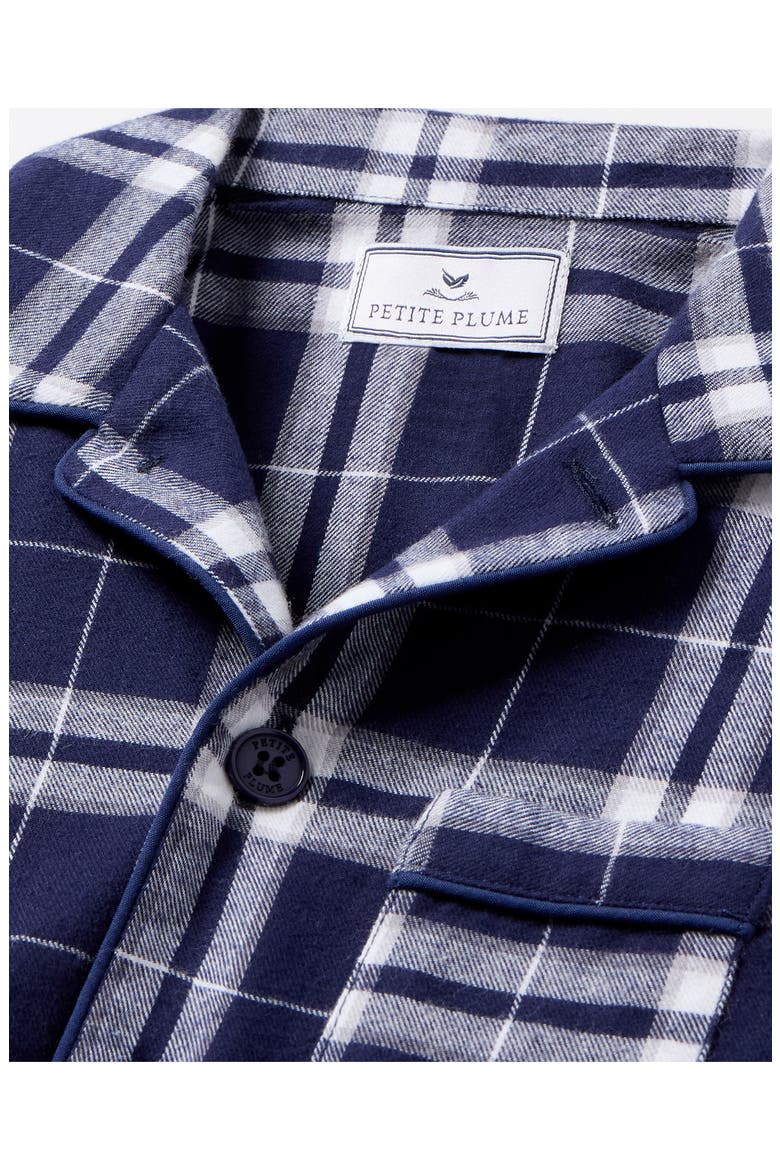 Kids' Plaid Two-Piece Pajamas, Alternate, color, NAVY
