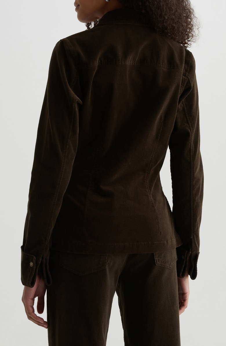 AG Cheryl Stretch Velveteen Shirt Jacket, Alternate, color,