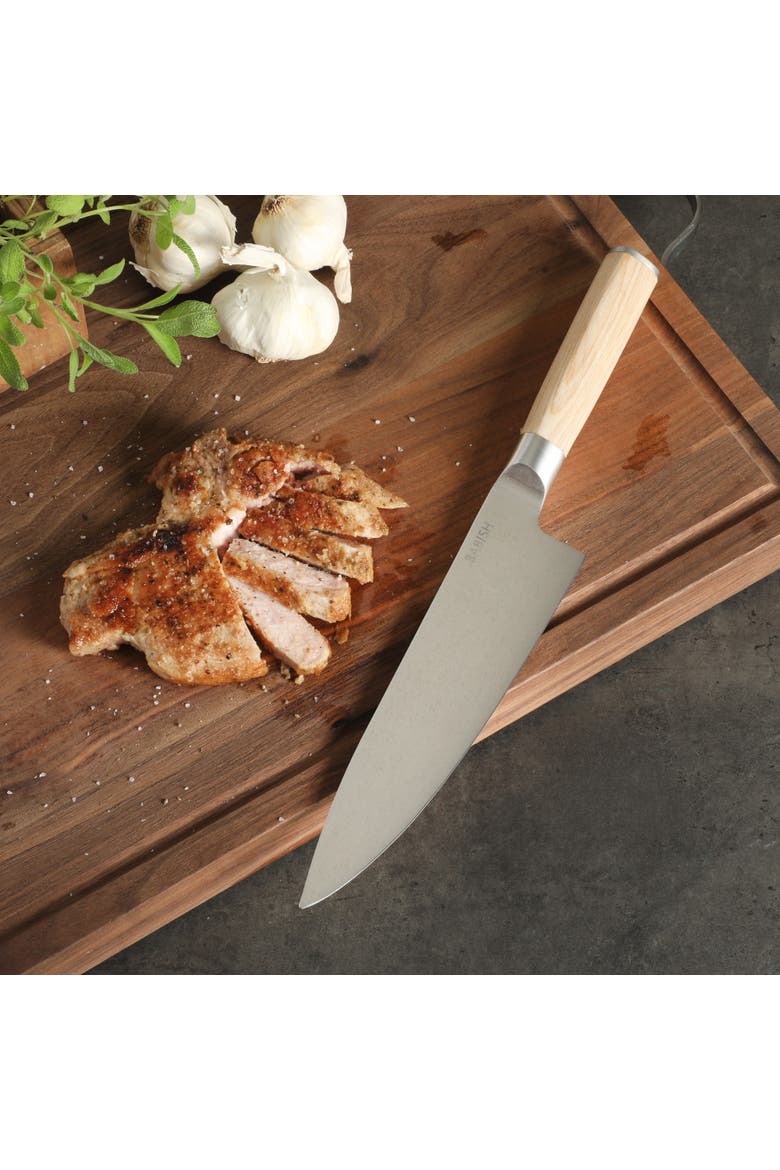 Chef Knife High Carbon 1.4116 German Steel Kitchen Knife with Pakka Wood Handle, Alternate, color, Natural