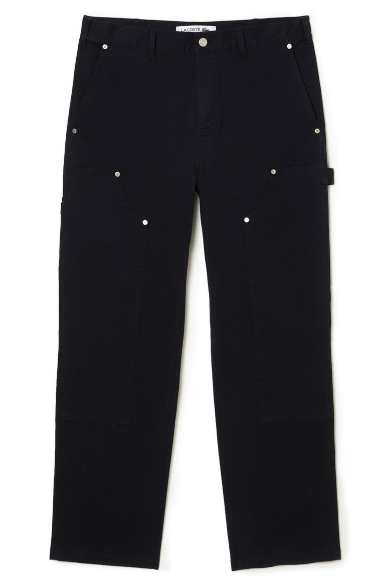 Straight Fit Stretch Carpenter Pants, Main, color, 031 NOIR