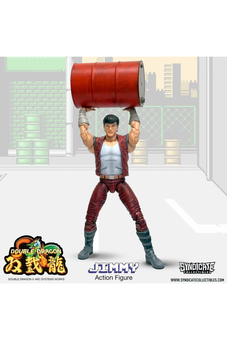 Double Dragon Jimmy Lee 7-Inch Deluxe Action Figure, Alternate, color, Red