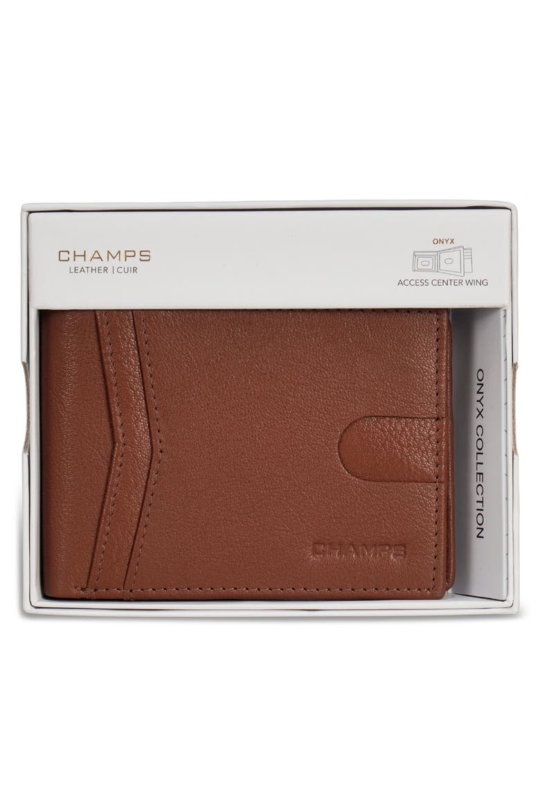 Onyx ID Flap Leather Bifold Wallet, Alternate, color, BROWN