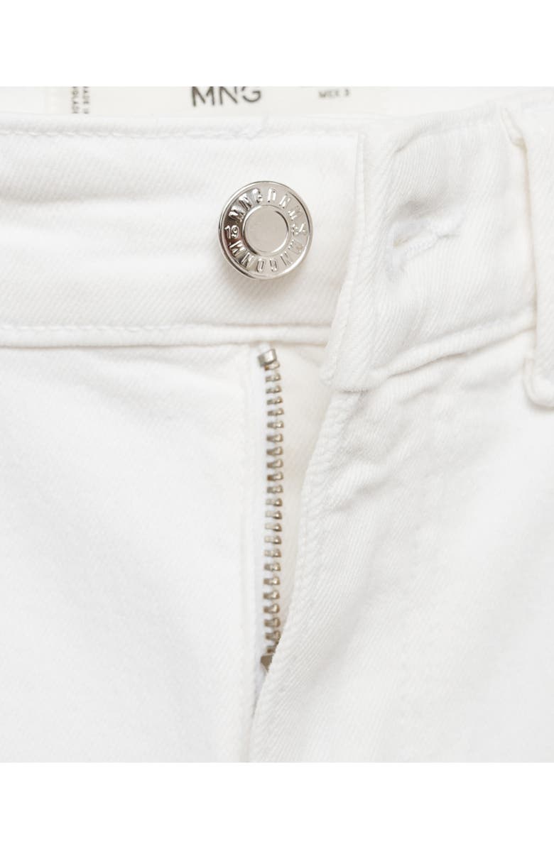 MANGO Sienna Waxed Crop Flare Jeans, Alternate, color, White