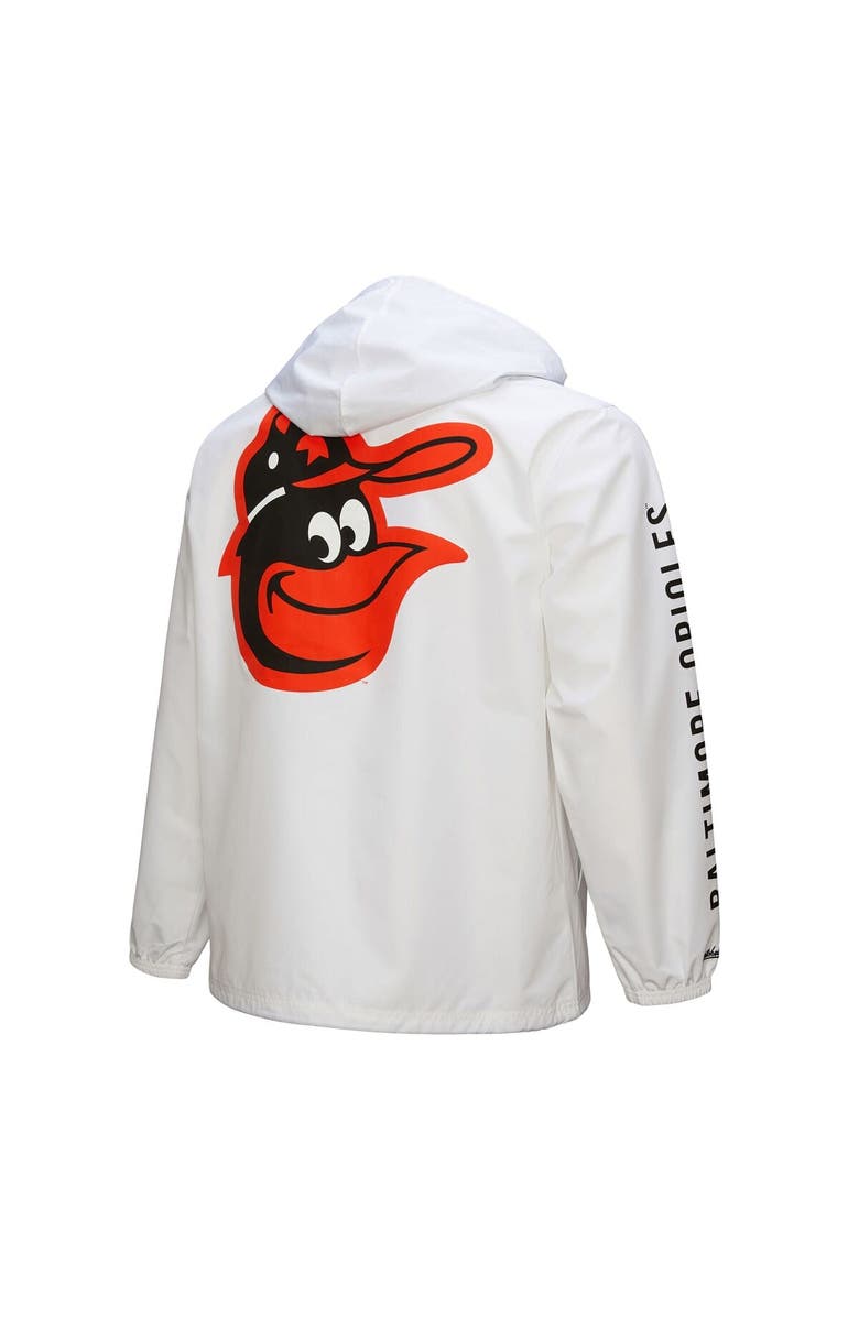 Mitchell & Ness Men's Mitchell & Ness White Baltimore Orioles Vintage Full-Snap Hooded Coaches Jacket, Alternate, color, White