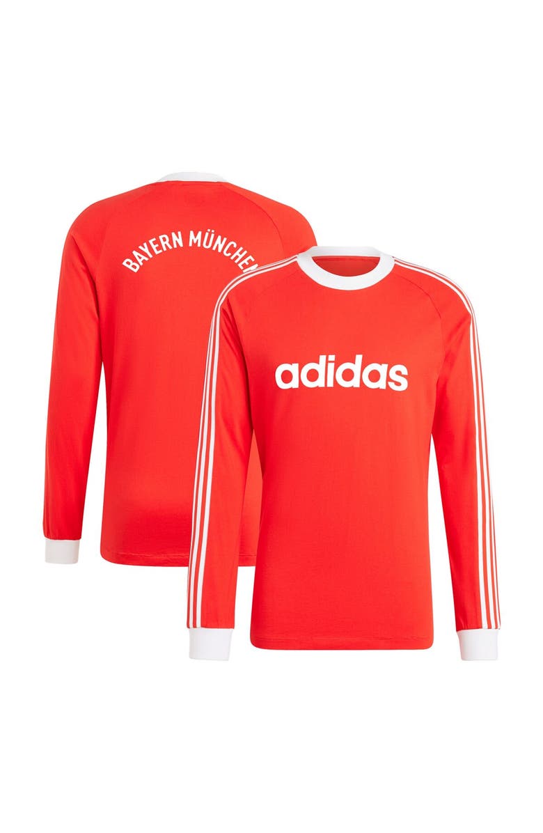 adidas Originals Men's adidas Originals Red Bayern Munich Energy Drop '70s Long Sleeve Jersey, Alternate, color,