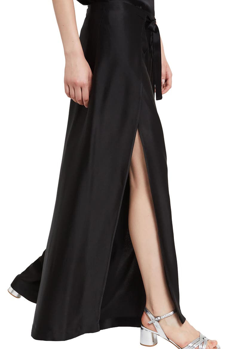 Viscose Sarong Trousers, Alternate, color, Black