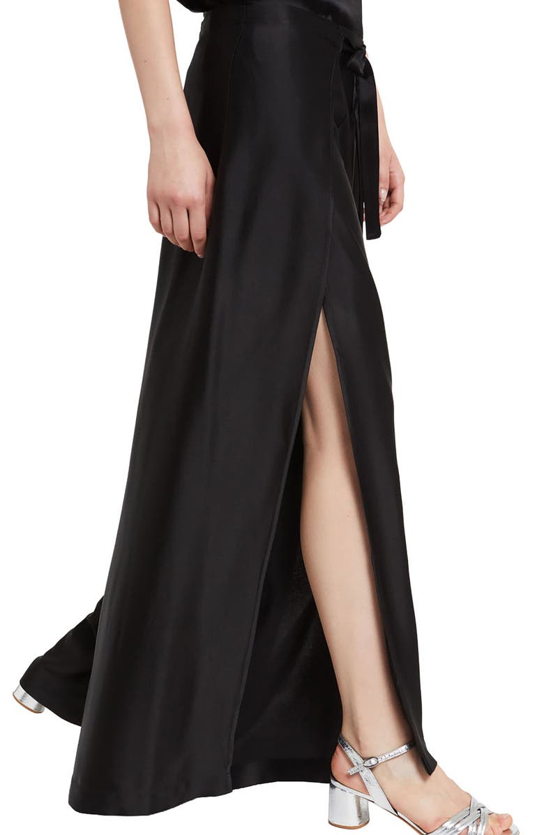 ottod'Ame Viscose Sarong Trousers, Alternate, color, Black