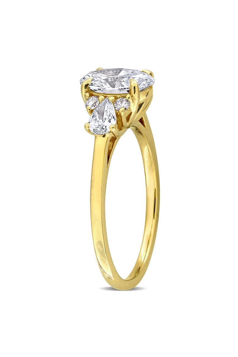 1-3/4 CTW Lab-Grown Diamond Cluster Ring 14k, Alternate, color, Yellow Gold